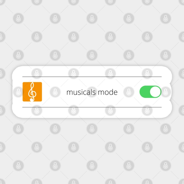 Musicals phone mode - ON Sticker by blablagnes